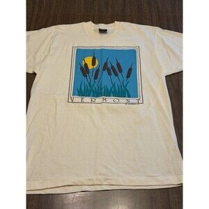 Vtg Screen Stars Vermont Willow T Shirt USA Single Stitch Sz L